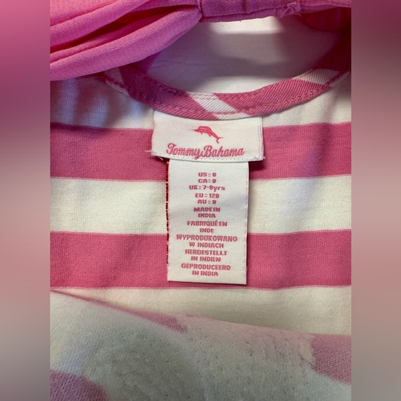 Tommy Bahama Pink Stripe Mermaid Dress Size 8 - Picture 5 of 6